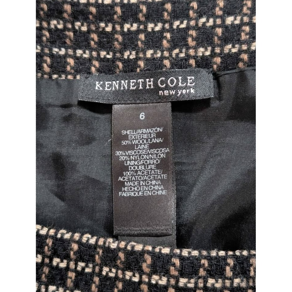 Kenneth Cole New York Tweed Wool Blend Skirt Size 6 – Woven Pattern - lined - Picture 4 of 5